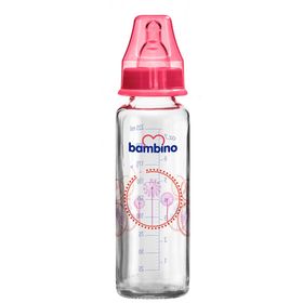 Bambino 0-6 Ay 225 ml Beyaz Klasik Cam Biberon