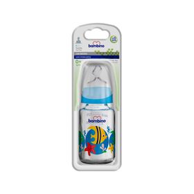 Bambino 125 ml 0+ Ay Mavi Balık Cam Biberon