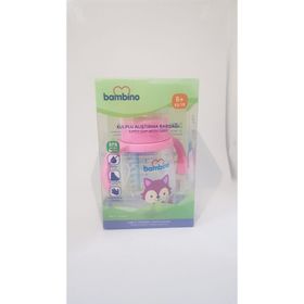 Bambino 180 ml 6+ Ay Pembe Kulplu Alıştırma Bardağı