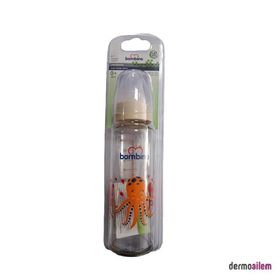 Bambino 225 ml Beyaz Kapaklı Ahtapot Desenli Damaklı Cam Biberon
