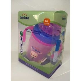 Bambino 230 ml Pembe Kulplu Pipetli Bardak