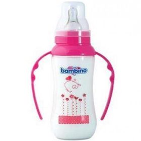 Bambino Ayıcıklı Kavranabilir 150 ml Pembe Biberon