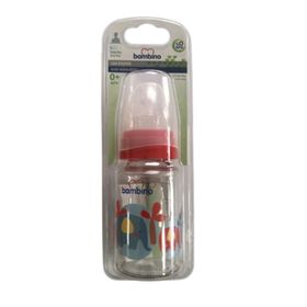 Bambino B013 125 ml Kırmızı Cam Biberon