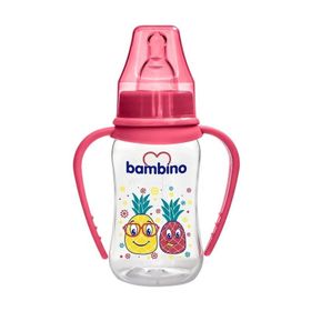 Bambino B065 150 ml Kırmızı Natural PP Kulplu Biberon