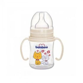 Bambino B817 150 ml Krem Pp Geniş Ağızlı Kulplu Biberon