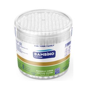 Bambino Cotton Kare 200'lü Pamuklu Kulak Çubuğu