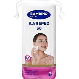Bambino Cotton Kare 50 Adet Makyaj ve Bebek Temizleme Pamuğu