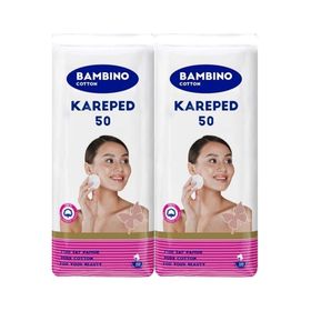 Bambino Cotton Kare 50x2 Adet Makyaj ve Bebek Temizleme Pamuğu