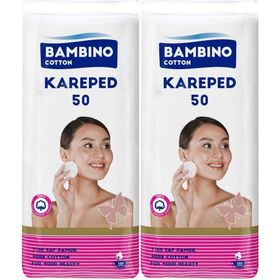 Bambino Cotton Kare 50x2 Adet Makyaj ve Bebek Temizleme Pamuğu