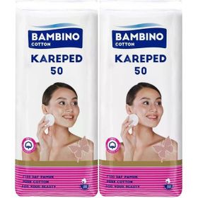 Bambino Cotton Kare 50x2 Adet Makyaj ve Bebek Temizleme Pamuğu
