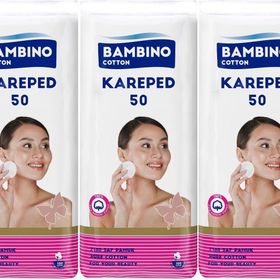 Bambino Cotton Kare 50x3 Adet Makyaj ve Bebek Temizleme Pamuğu