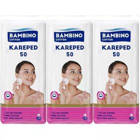 Bambino Cotton Kare 50x3 Adet Makyaj ve Bebek Temizleme Pamuğu