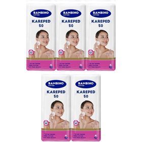 Bambino Cotton Kare 50x5 Adet Makyaj ve Bebek Temizleme Pamuğu