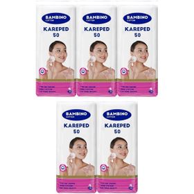 Bambino Cotton Kare 50x5 Adet Makyaj ve Bebek Temizleme Pamuğu