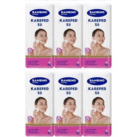 Bambino Cotton Kare 50x6 Adet Makyaj ve Bebek Temizleme Pamuğu