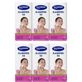 Bambino Cotton Kare 50x6 Adet Makyaj ve Bebek Temizleme Pamuğu