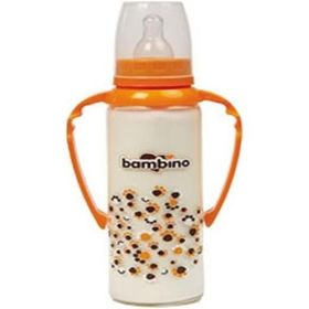 Bambino Kulplu Turuncu 125 ml Cam Biberon