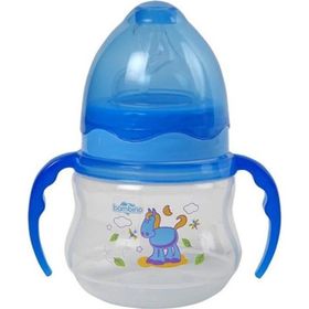 Bambino Mavi 150 ml PP Geniş Ağızlı Kulplu Biberon