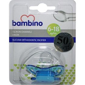 Bambino Mavi 6-18 Ay Silikon Damaklı Emzik