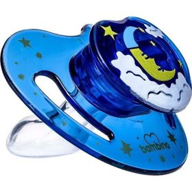 Bambino Mavi No:2 Silikon Desenli Damaklı Emzik