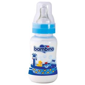 Bambino Natural 150 ml PP Mavi Kulplu Biberon