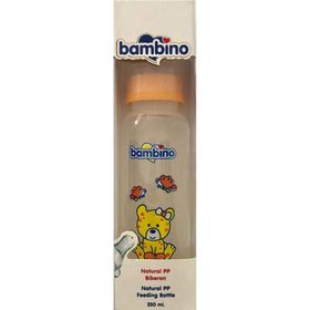 Bambino Natural Desenli Turuncu 250 ml PP Biberon