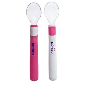 Bambino Pembe P-0406 Silikon İkili Beslenme Kaşığı