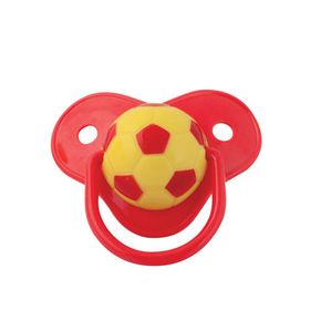 Bambino Silikon Damak Uçlu Futbol 6-18 Sarı Kırmızı Emzik