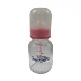 Bambino T-013 100 ml Pembe Desenli Cam Biberon
