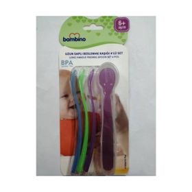 Bambino Uzun Saplı 4'lü Set Beslenme Kaşığı