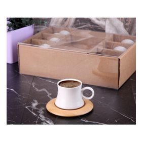 Bambu Yıldız Desen 6'lı Kahve Fincan Takımı
