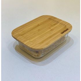 Bambum 1000 ml Safe Dikdörtgen Cam Saklama Kabı