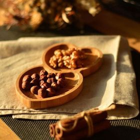 Bambum Amor Açık Kahverengi 19.5 cm 2 Bölmeli Kalp Çerezlik