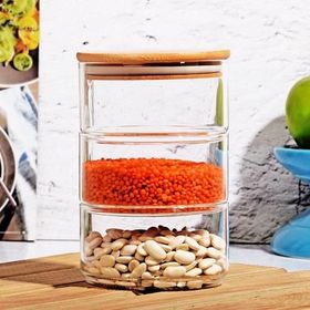 Bambum B0797 Tade 3 Katlı Cam Saklama Kabı