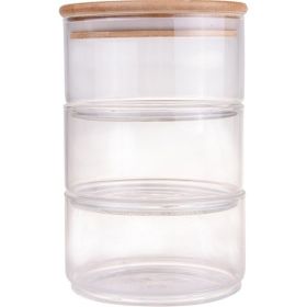 Bambum B0797 Tade 3 Katlı Cam Saklama Kabı