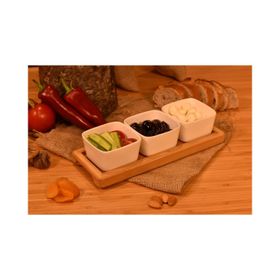 Bambum B1696 Asya 7 Parça Bambu Kapaklı Kahvaltılık Takımı