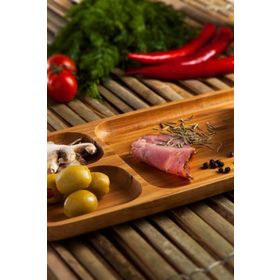 Bambum B2455 Flia Küçük 3 Bölmeli Servis Tabağı Kahvaltılık