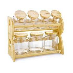 Bambum Bench 8 Parça 2 Katlı Standlı Baharatlık Seti
