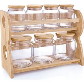 Bambum Bench 8 Parça 2 Katlı Standlı Baharatlık Seti