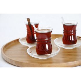 Bambum Cappuccino Daire Tepsi