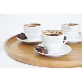 Bambum Cappuccino Daire Tepsi