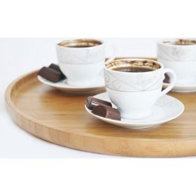 Bambum Cappuccino Daire Tepsi