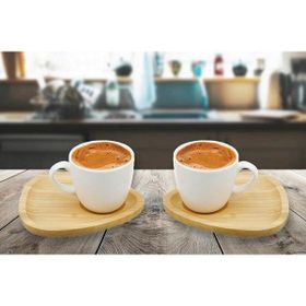 Bambum Cello 2 Kişilik Üçgen Altlıklı Kahve Fincan Takımı