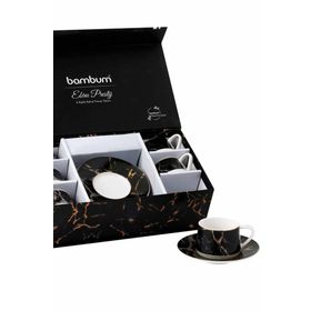 Bambum Ebru Prestij 6 Kişilik Kahve Fincan Takımı