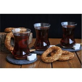 Bambum Fuego Taş Yuvarlak 6'Lı Bardak Altlığı