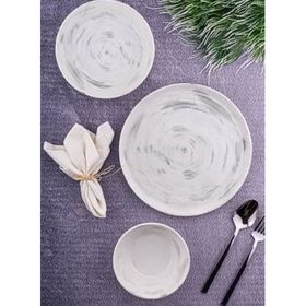 Bambum Lara 12 Parça Silver Porselen Yemek Takımı