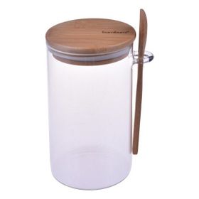 Bambum Lolla Kaşıklı Cam Şeffaf 12 cm Saklama Kabı