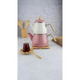 Bambum Lumino Pembe Bambu Kulplu Çaydanlık Takımı