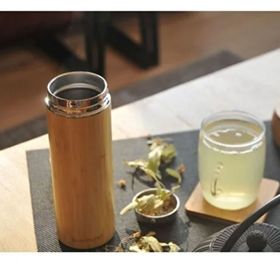 Bambum Lux Kapsül 500 ml Ahşap Termos