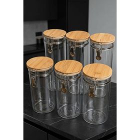 Bambum Mada 3 Adet 1300 ml 3 Adet 1700 ml 6'lı Kelepçeli Vakumlu Boroslikat Cam Set